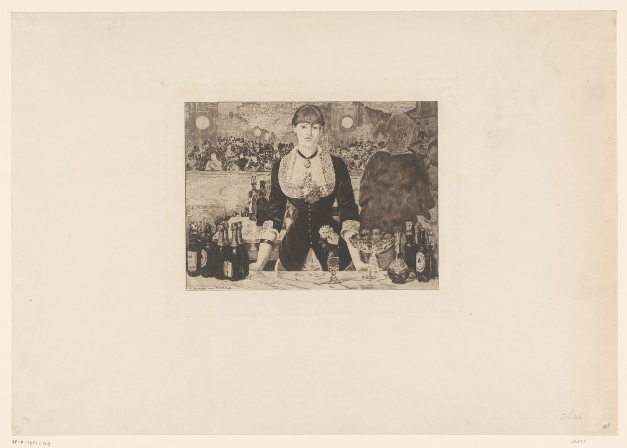 Bar in den Folies-Bergère von Henri Charles Guérard