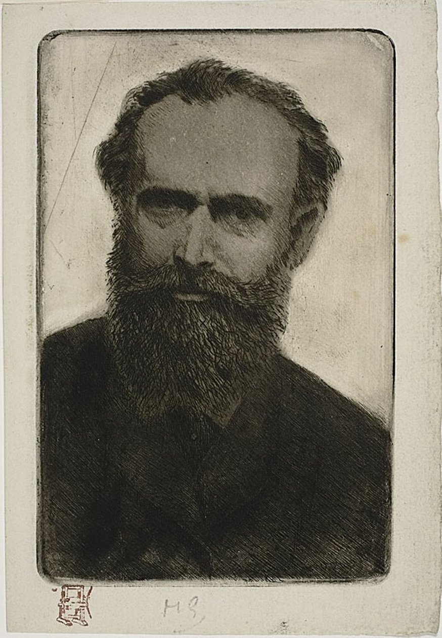 Porträt von Manet von Henri Charles Guérard