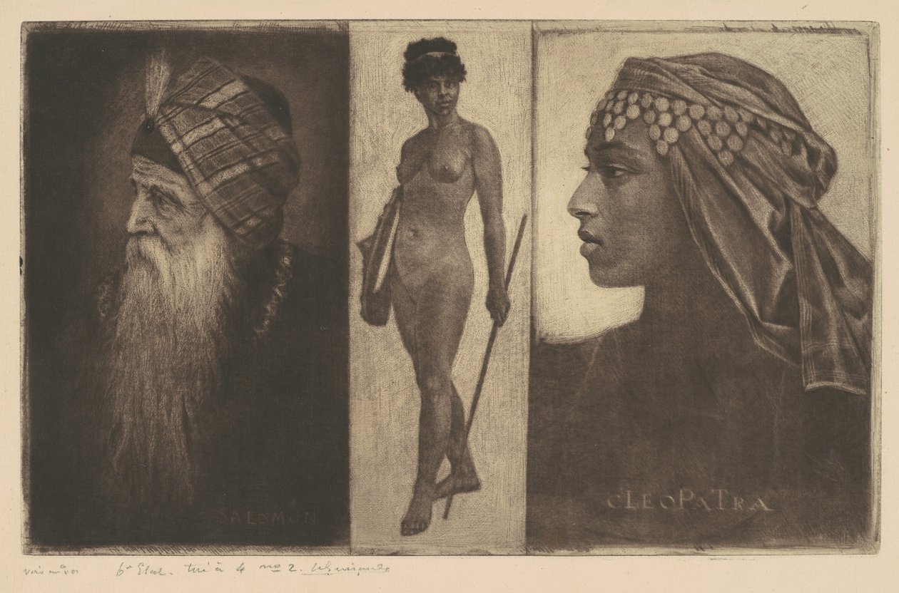 Salomon und Cleopatra von Henri Charles Guérard
