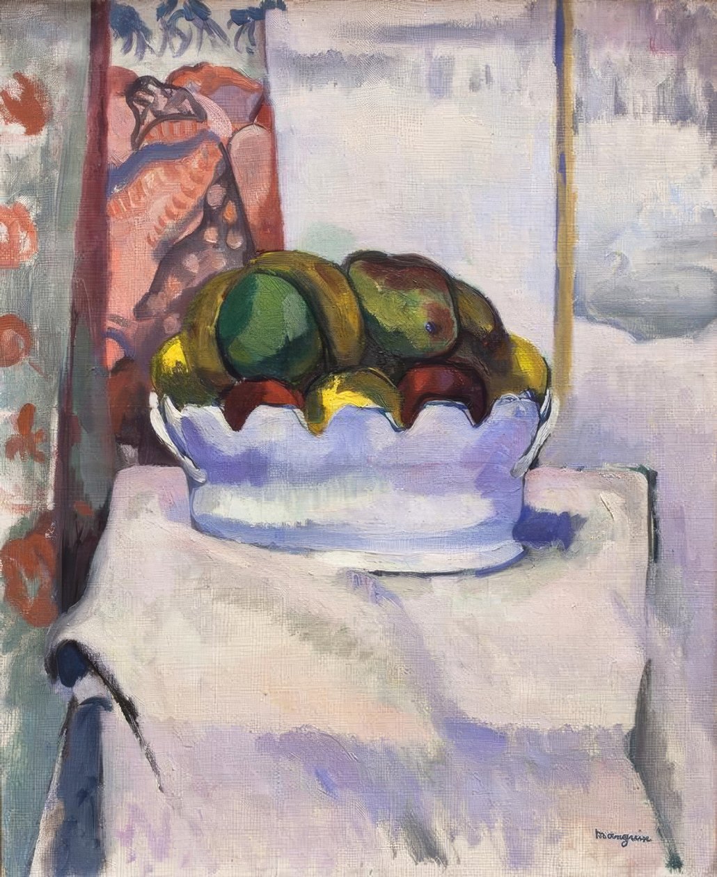 Früchte und Moustier (Tongeschirr) von Henri Charles Manguin