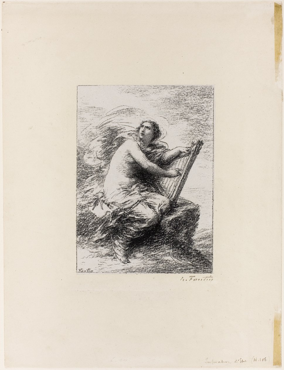 Inspiration, erste Tafel von Ignace Henri Jean Fantin Latour