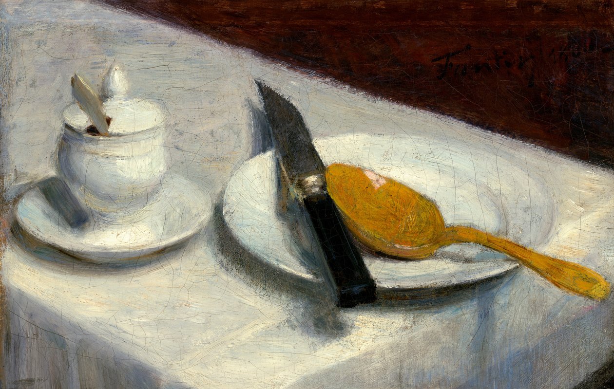 Stillleben mit Senftopf von Ignace Henri Jean Fantin Latour