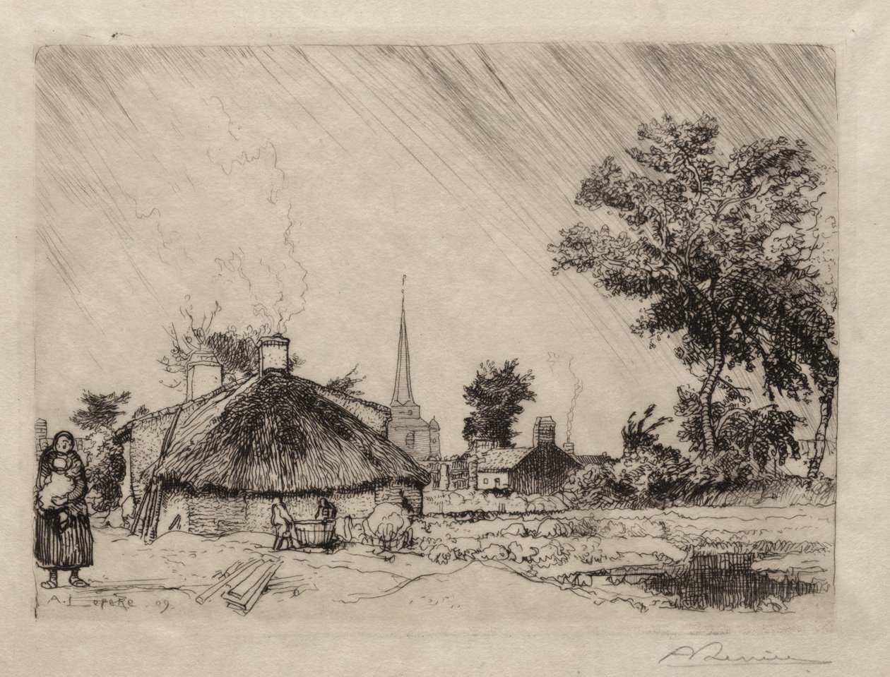 Der Schauer: St. Jean-de-Monte von Ignace Henri Jean Fantin Latour
