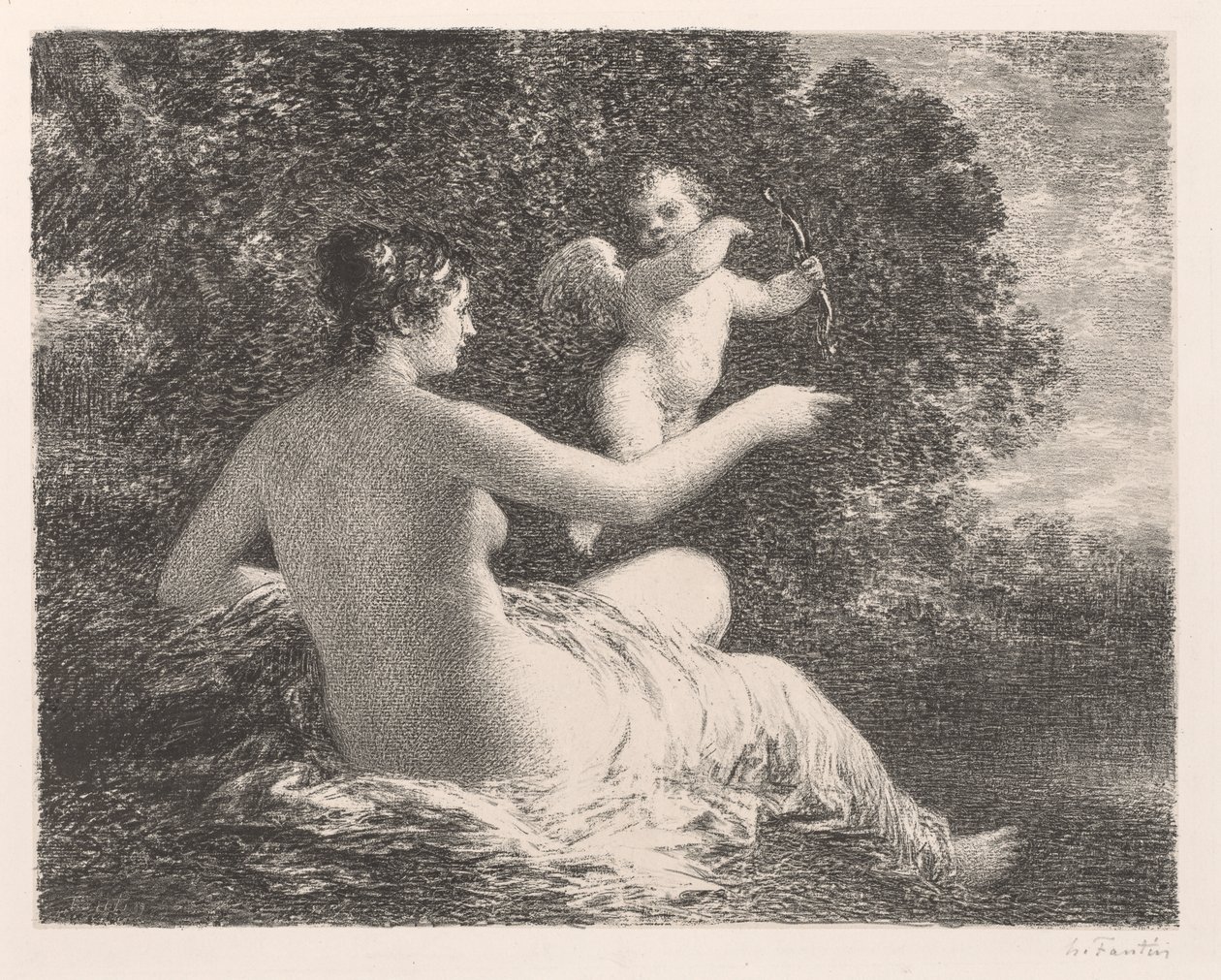 Venus und Amor von Ignace Henri Jean Fantin Latour