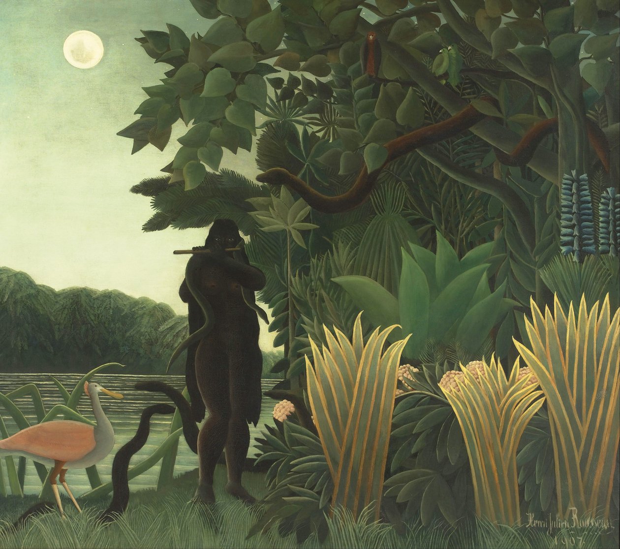 Der Schlangenbeschwörer von Henri J.F. Rousseau