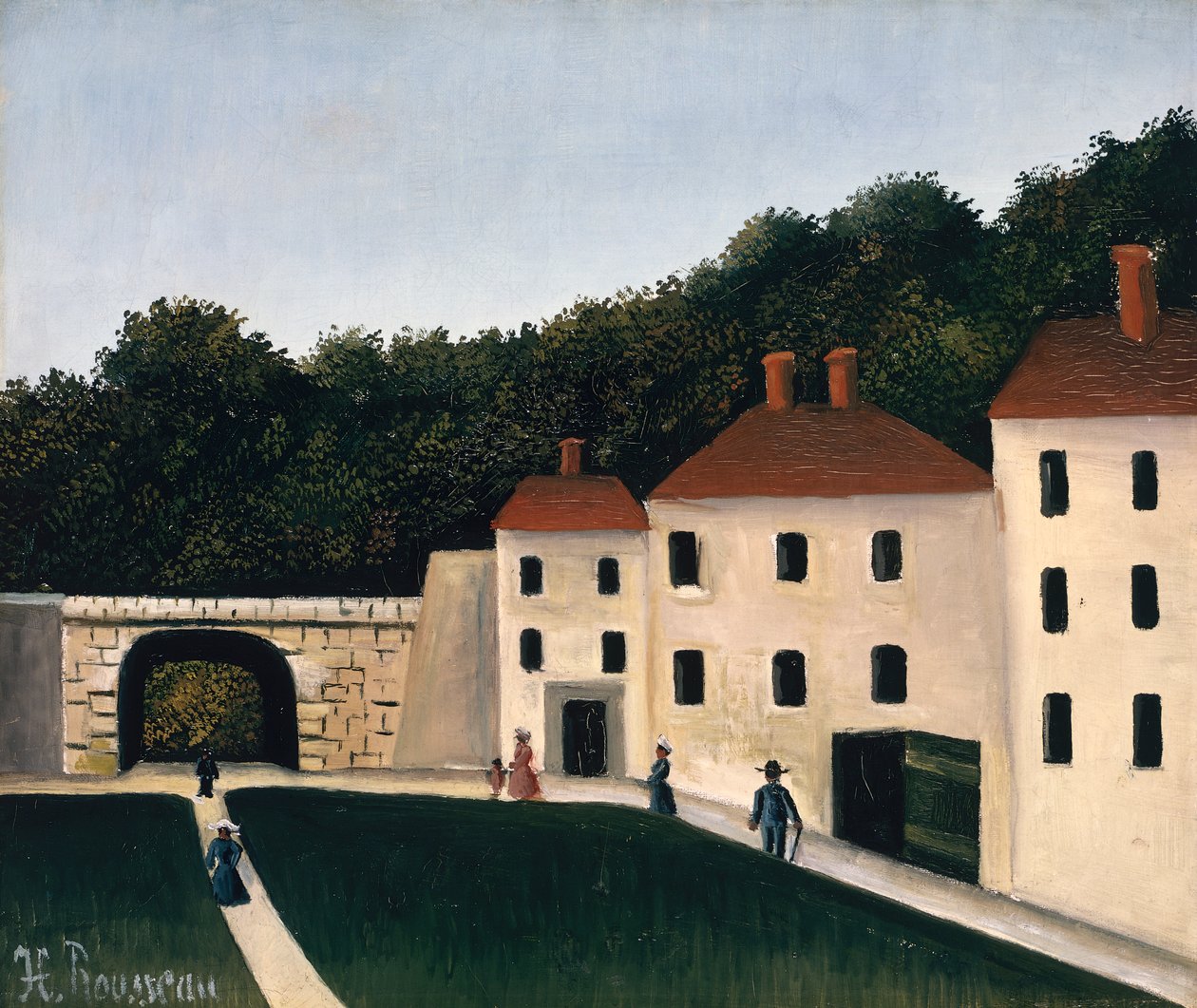 Spaziergänger in einem Park von Henri J.F. Rousseau
