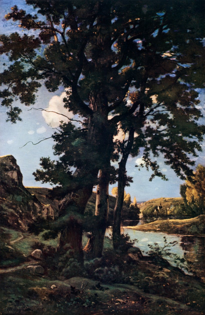 Eichen in Chateaunenard, Frankreich von Henri Joseph Harpignies
