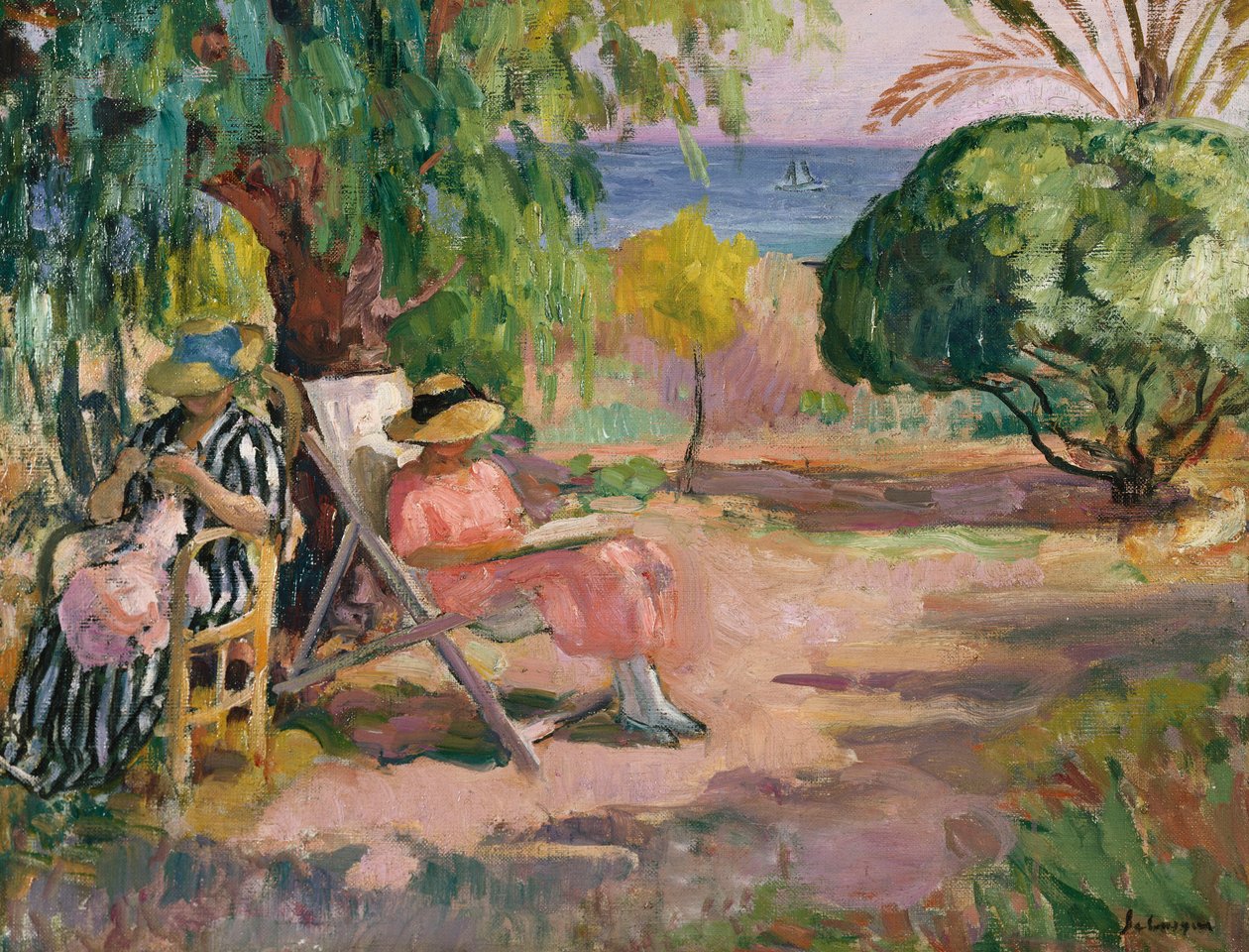 Frauen beim Nähen von Henri Lebasque