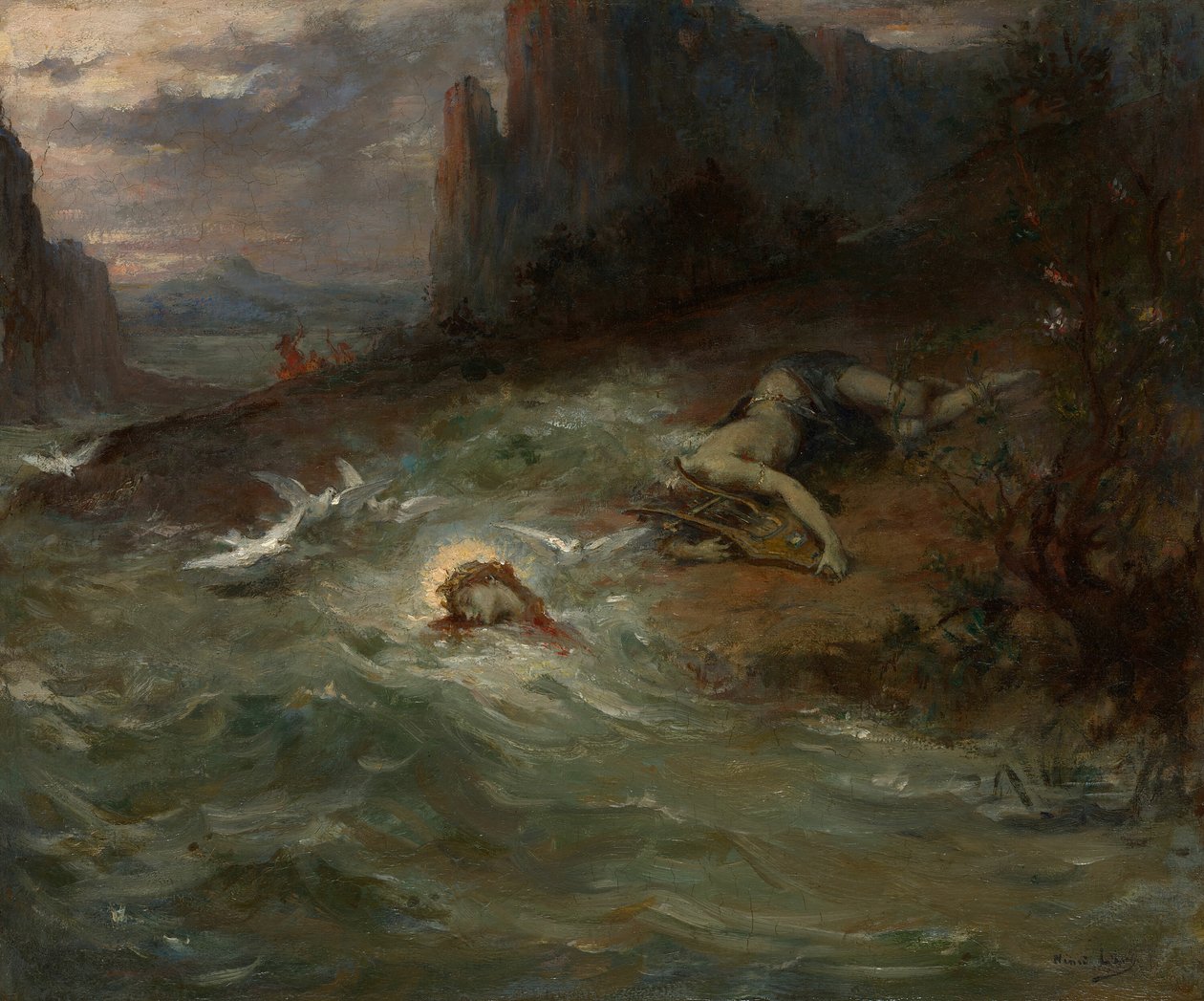 Der Tod des Orpheus (ca. 1870) von Henri Leopold Levy
