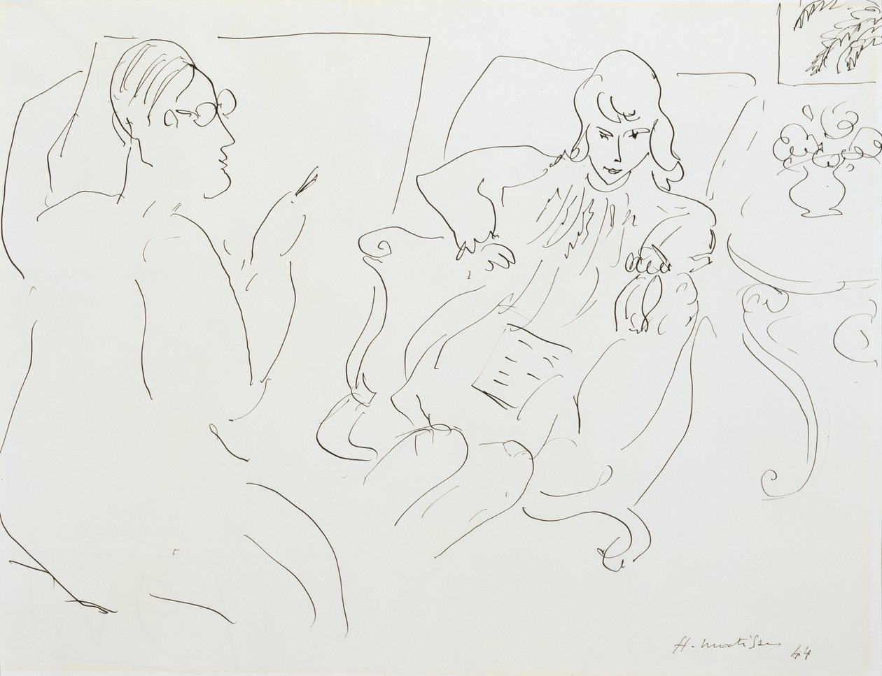 Künstler mit Modell von Henri Matisse