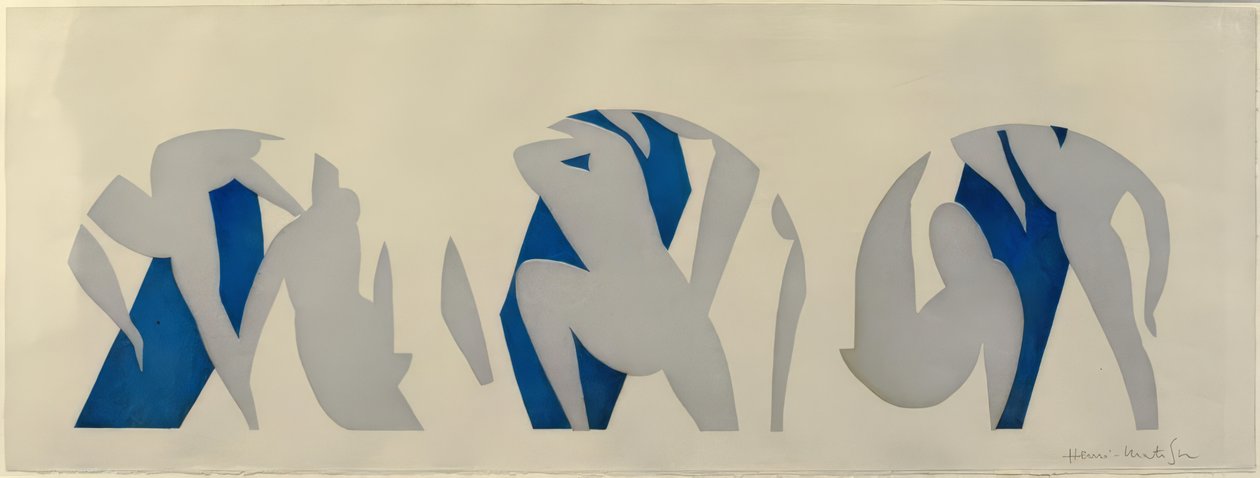 Der Tanz, grau, blau, weiß von Henri Matisse