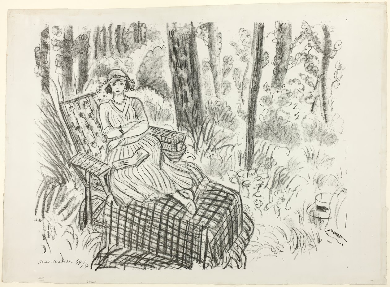 Mädchen auf einer Chaiselongue von Henri Matisse