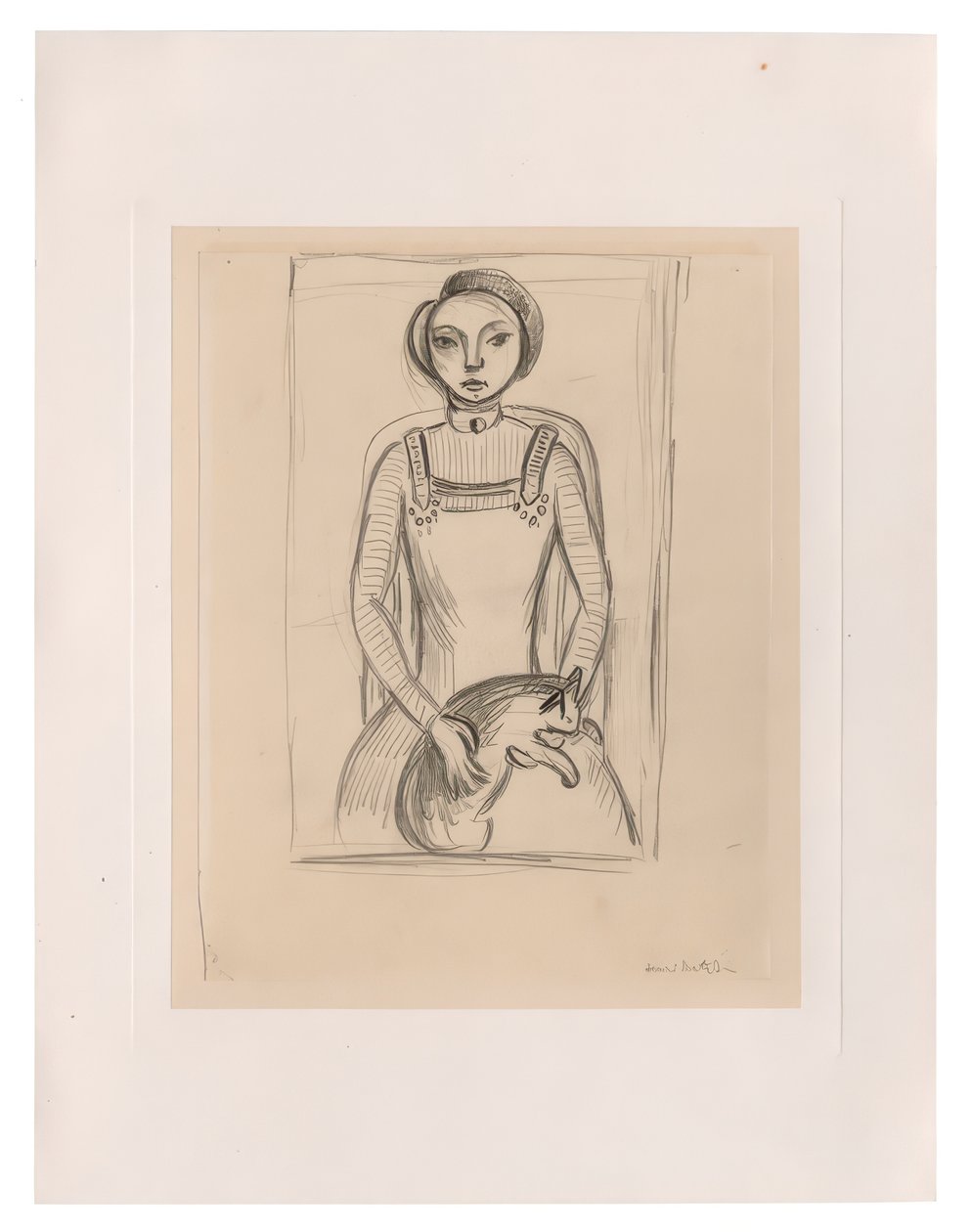 Mädchen mit einer Katze von Henri Matisse