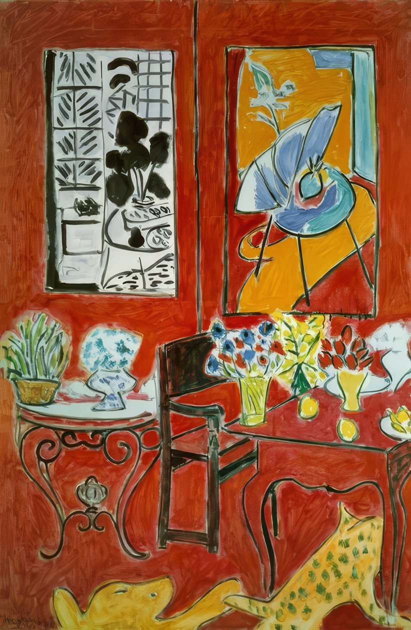 Großes rotes Interieur von Henri Matisse