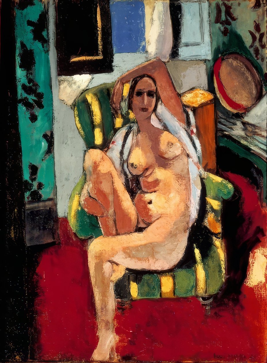 Sitzender Akt mit Tamburin von Henri Matisse