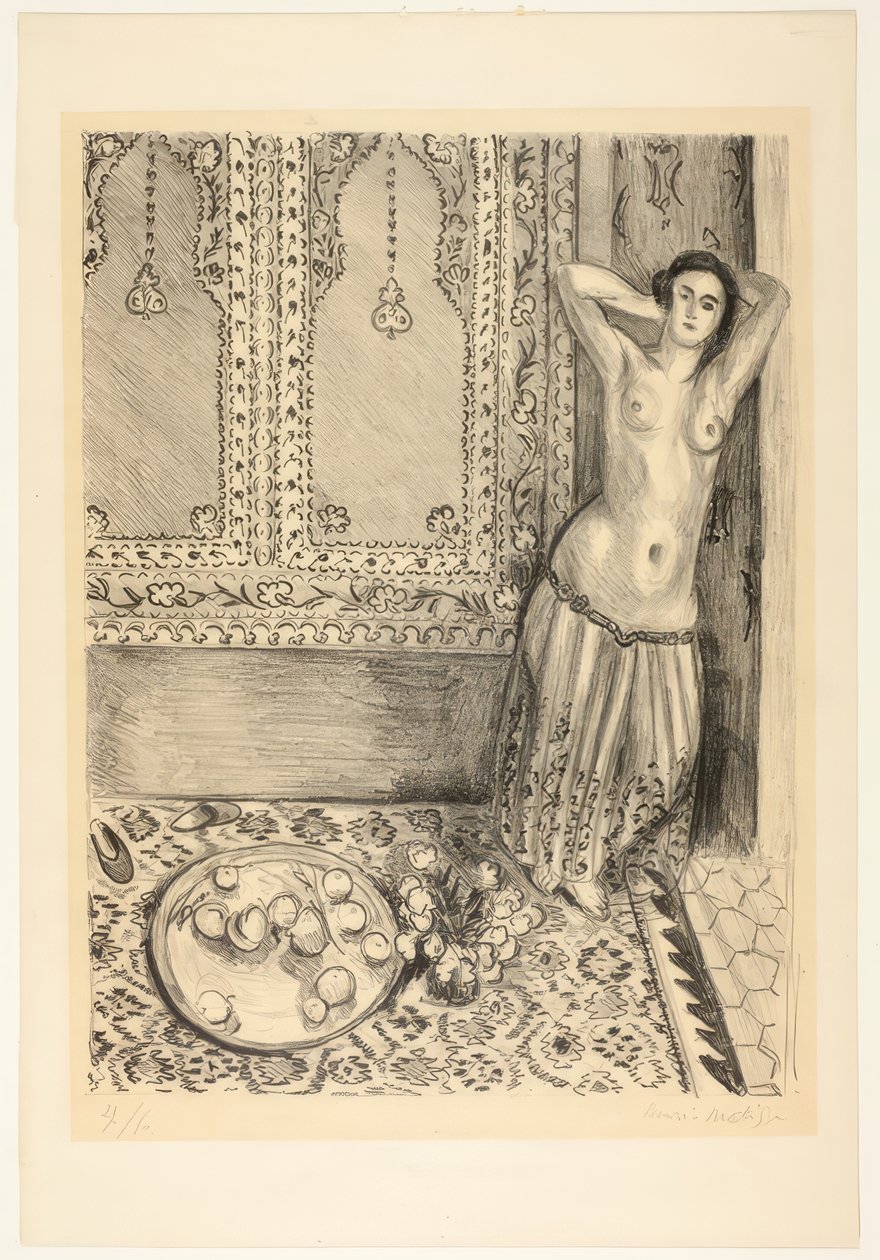 Odaliske mit Obstschale von Henri Matisse