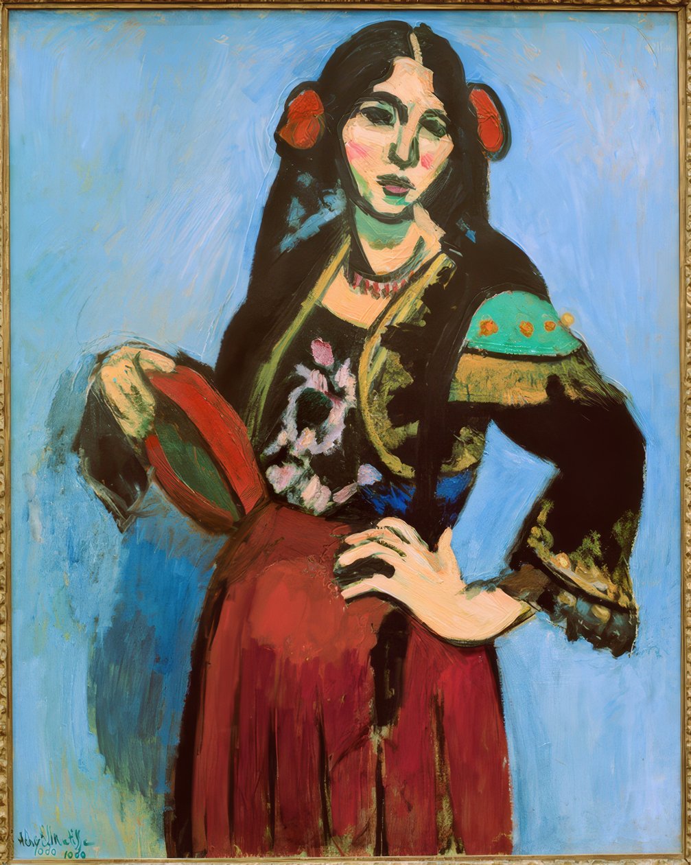 Spanierin mit Tamburin von Henri Matisse