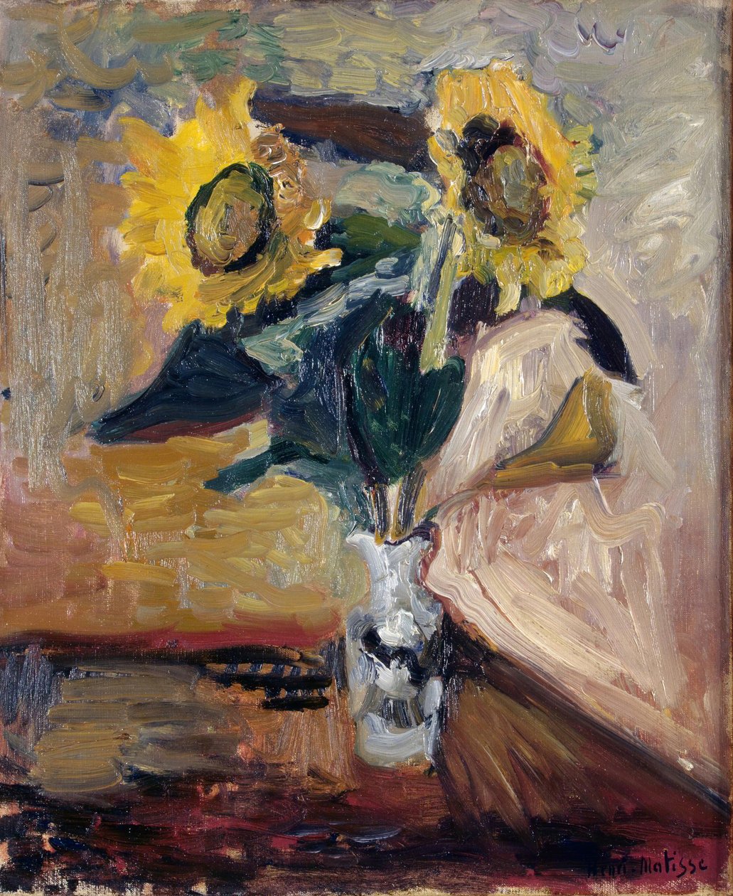 Sonnenblumen in einer Vase von Henri Matisse