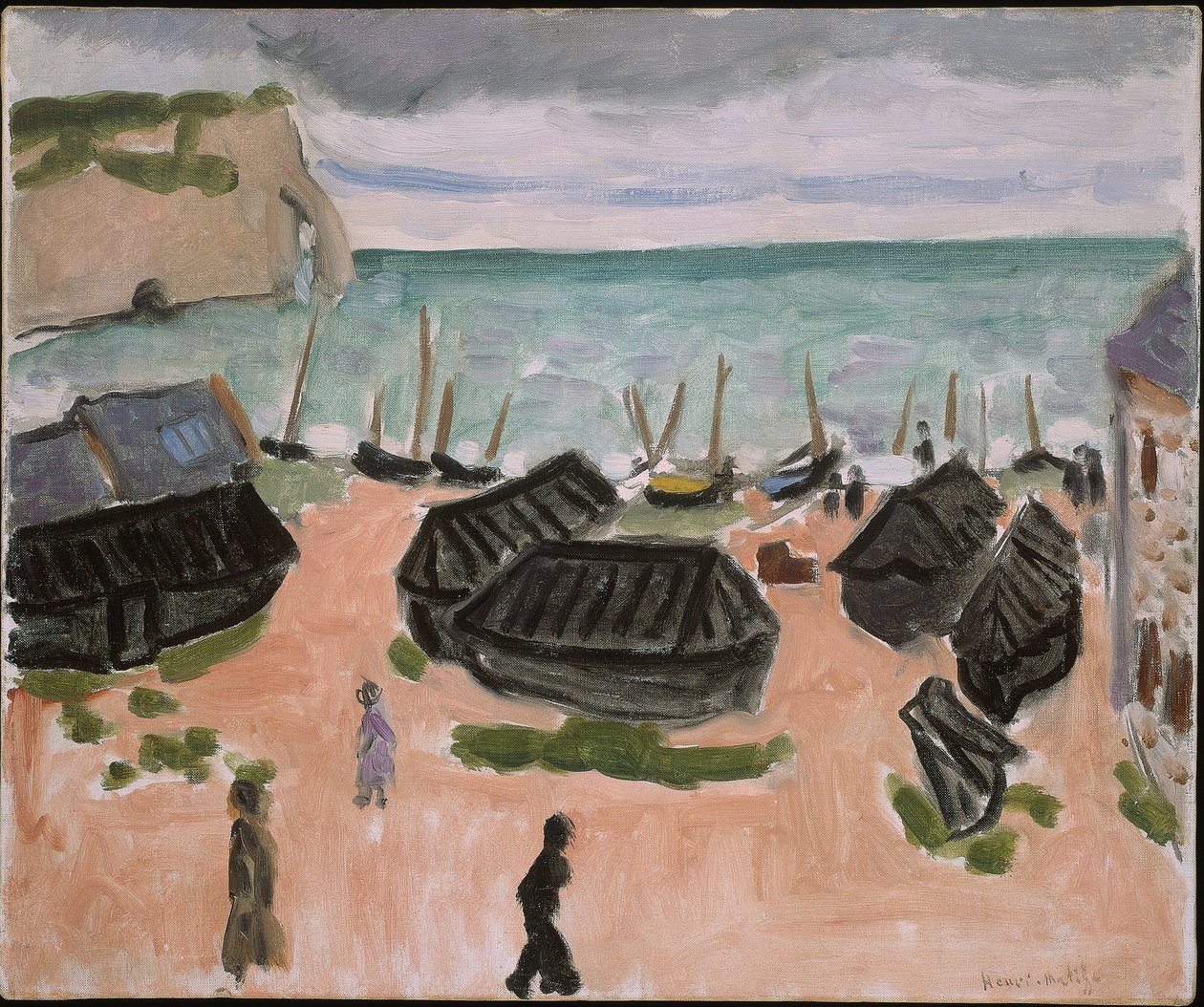 Die Bootshütten in Etretat von Henri Matisse