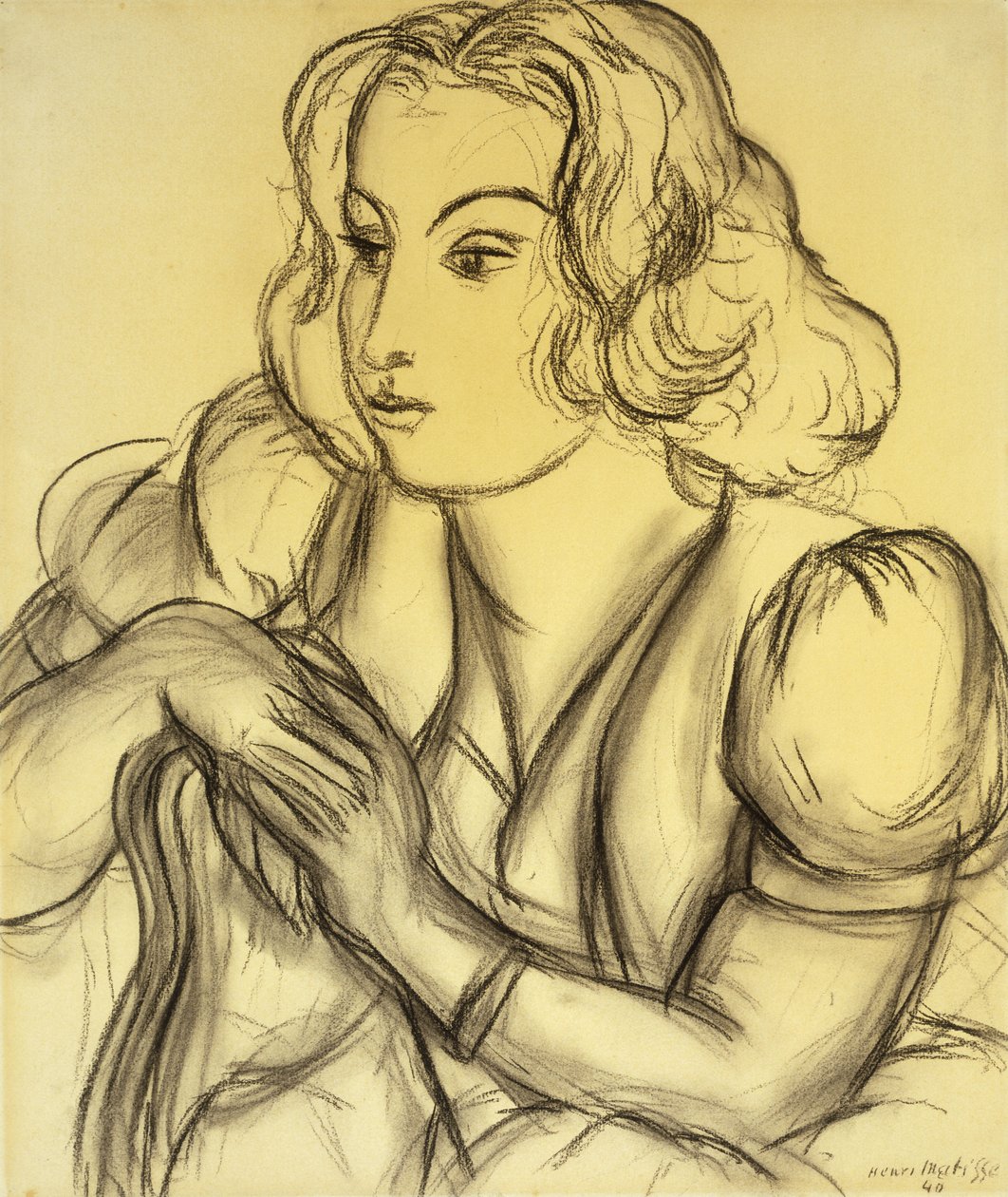 Frau, die sich lehnt von Henri Matisse