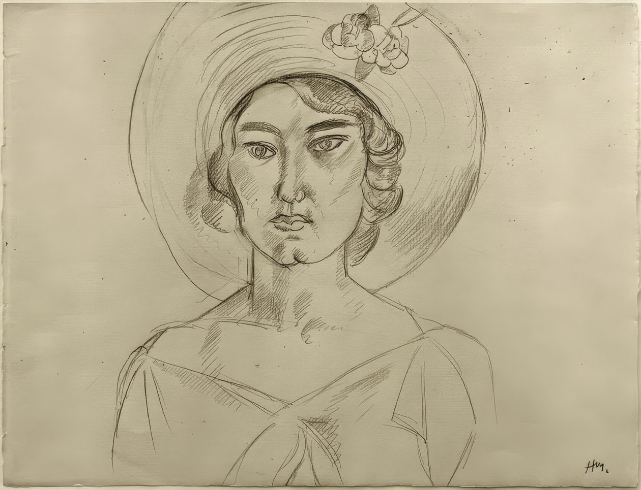 Frau mit Hut von Henri Matisse