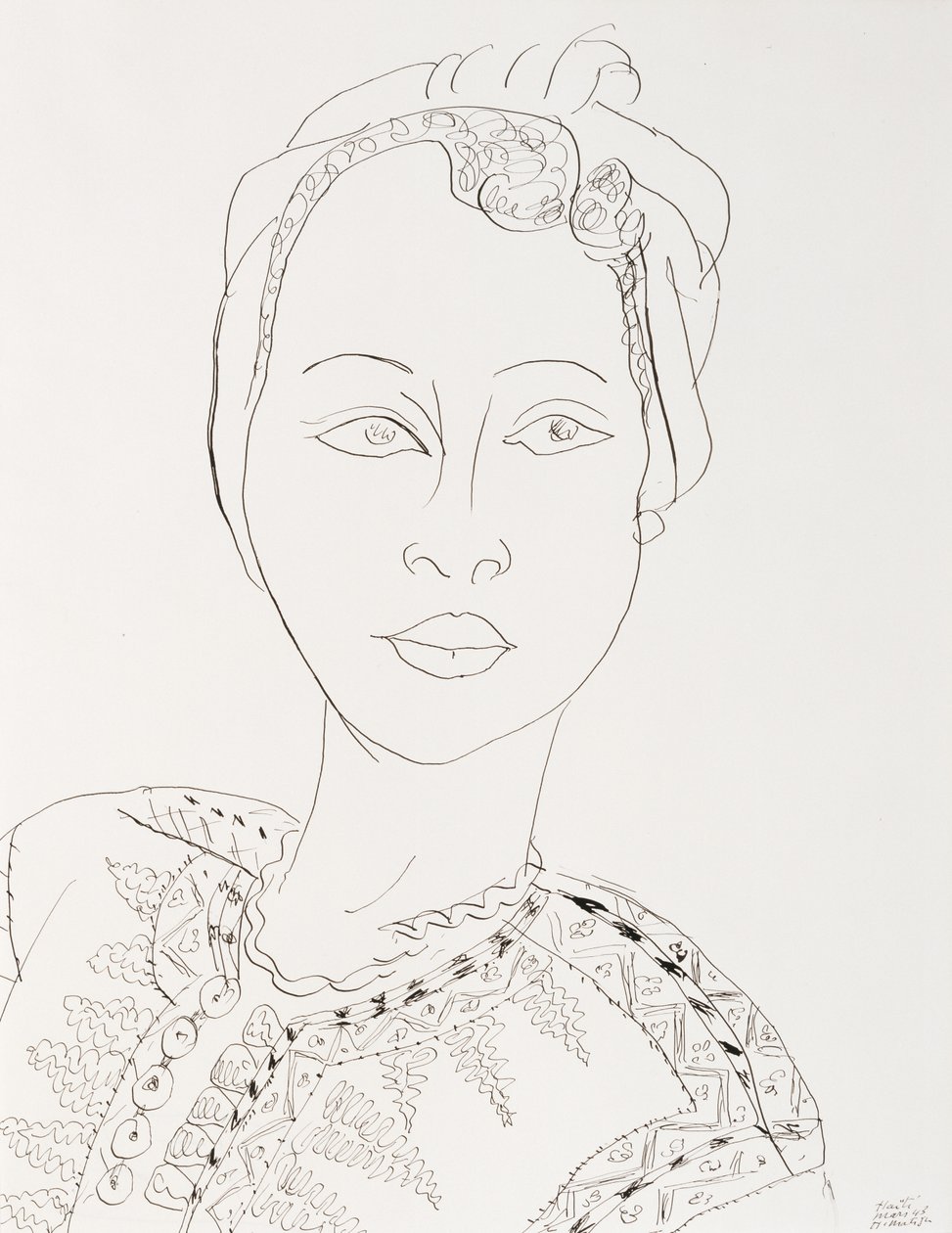 Frau mit Turban von Henri Matisse