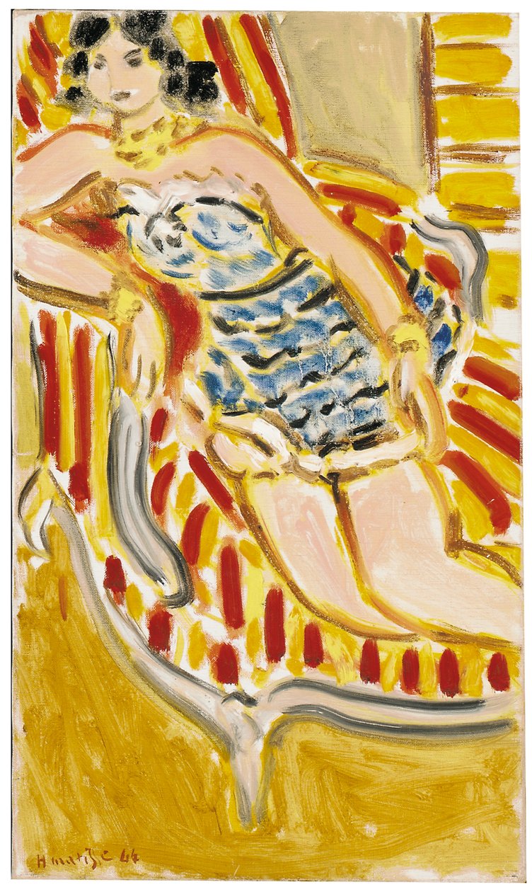 Junge Frau auf einem Sofa von Henri Matisse