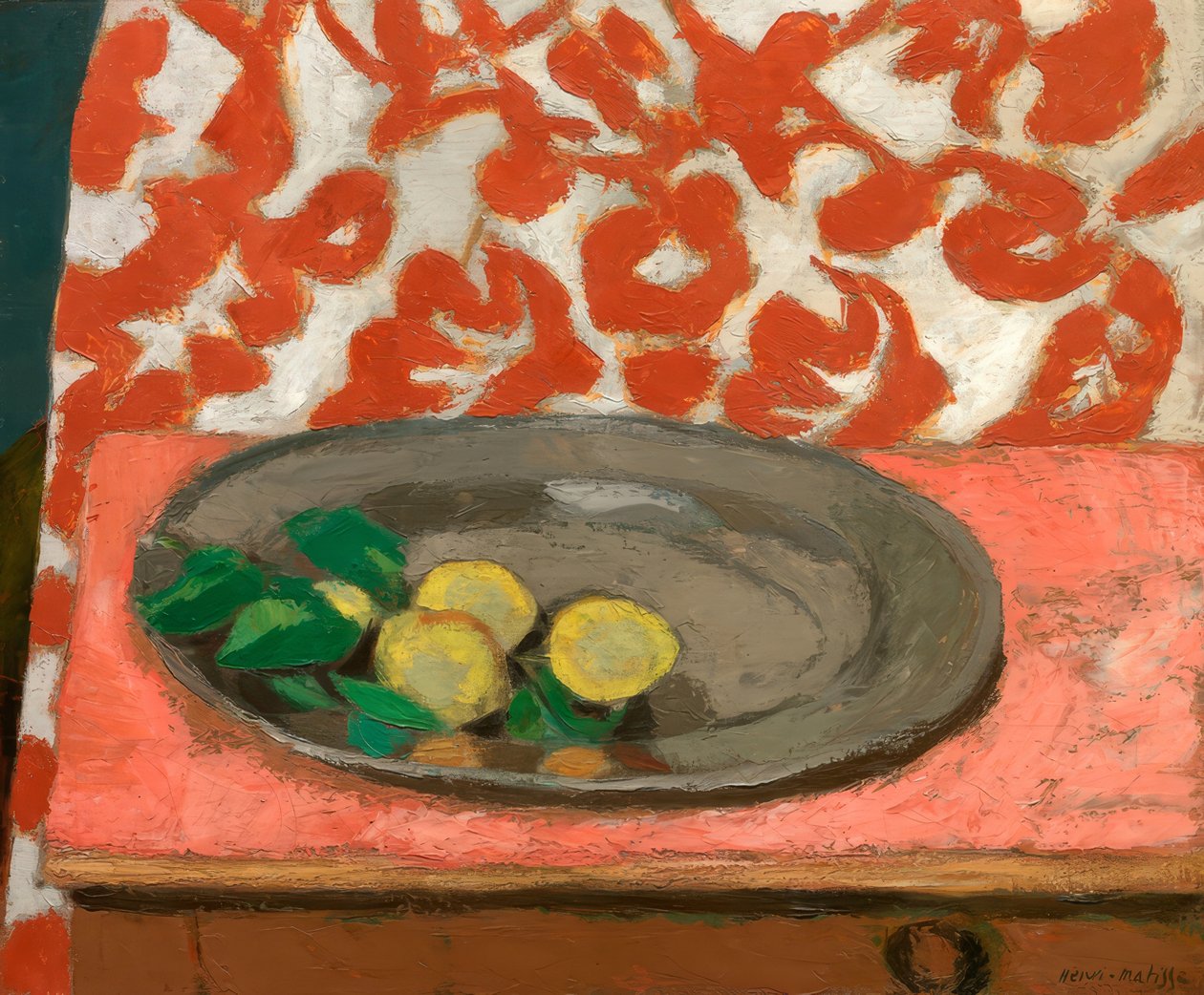Zitronen auf einem Zinnteller von Henri Matisse
