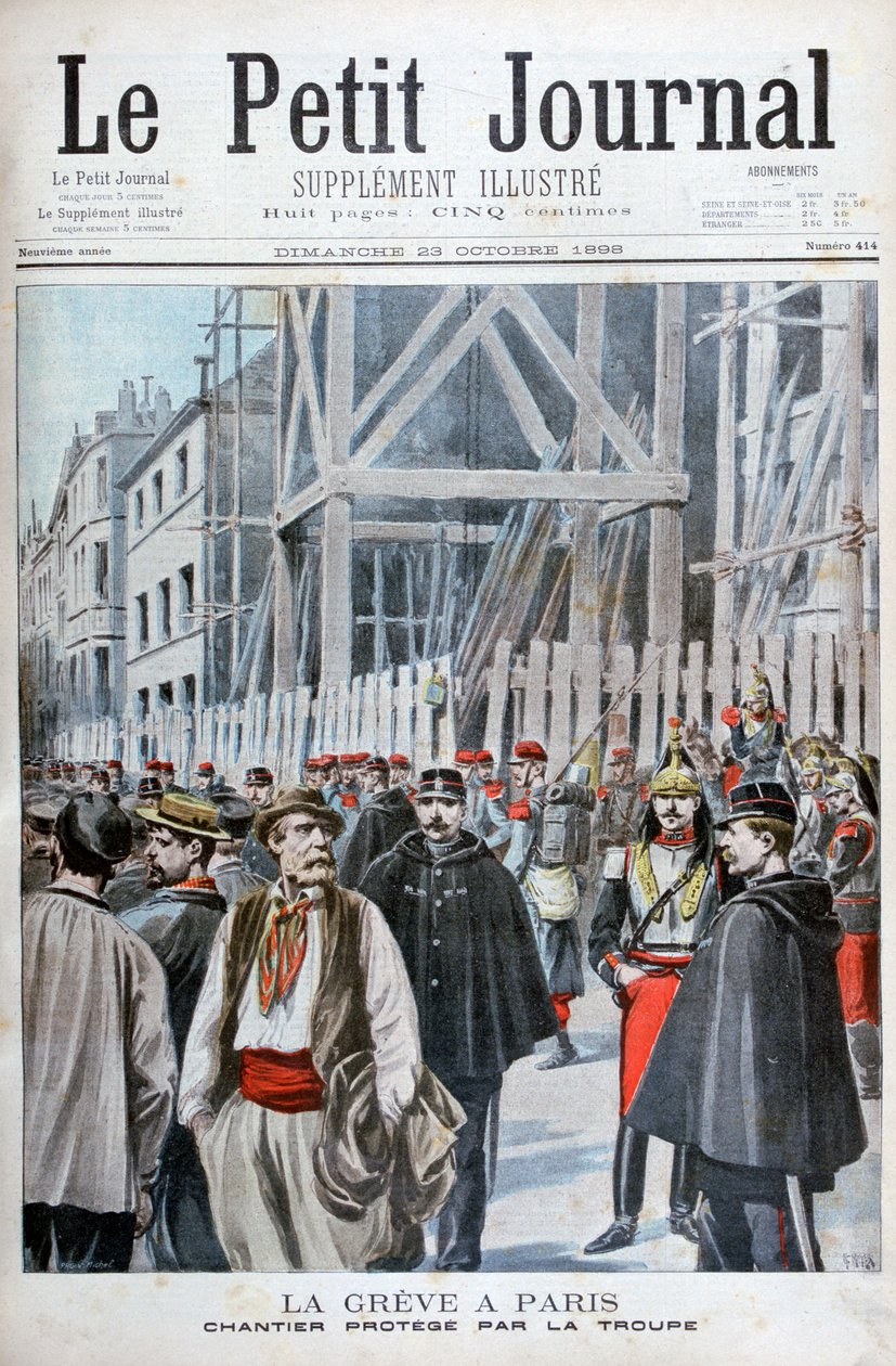 Ein Streik in Paris, 1898 von Henri Meyer