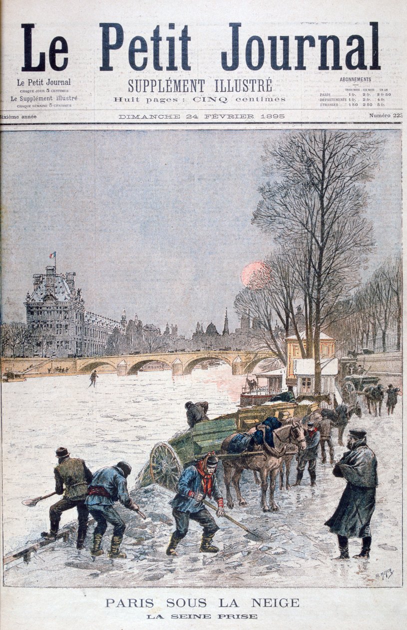 Die gefrorene Seine, Winter, Paris, 1895 von Henri Meyer