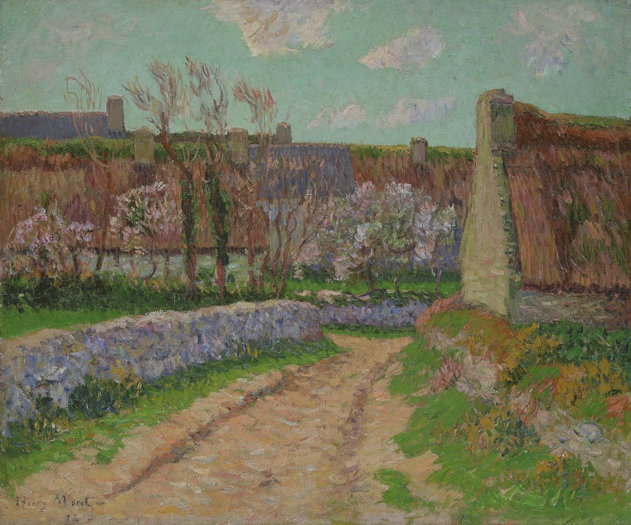 Dorf in Clohars, 1898 von Henri Moret