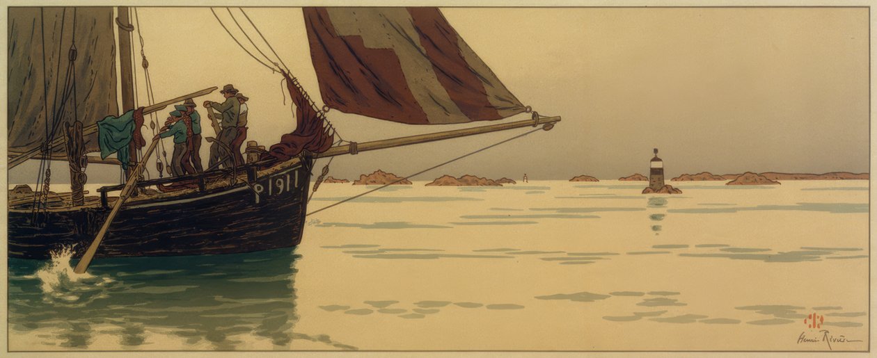 Auf stiller See von Henri Rivière