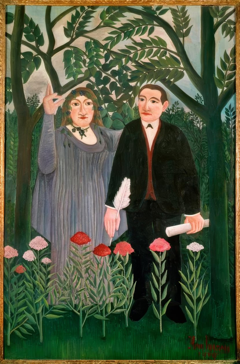 Die Muse inspiriert den Dichter von Henri Rousseau
