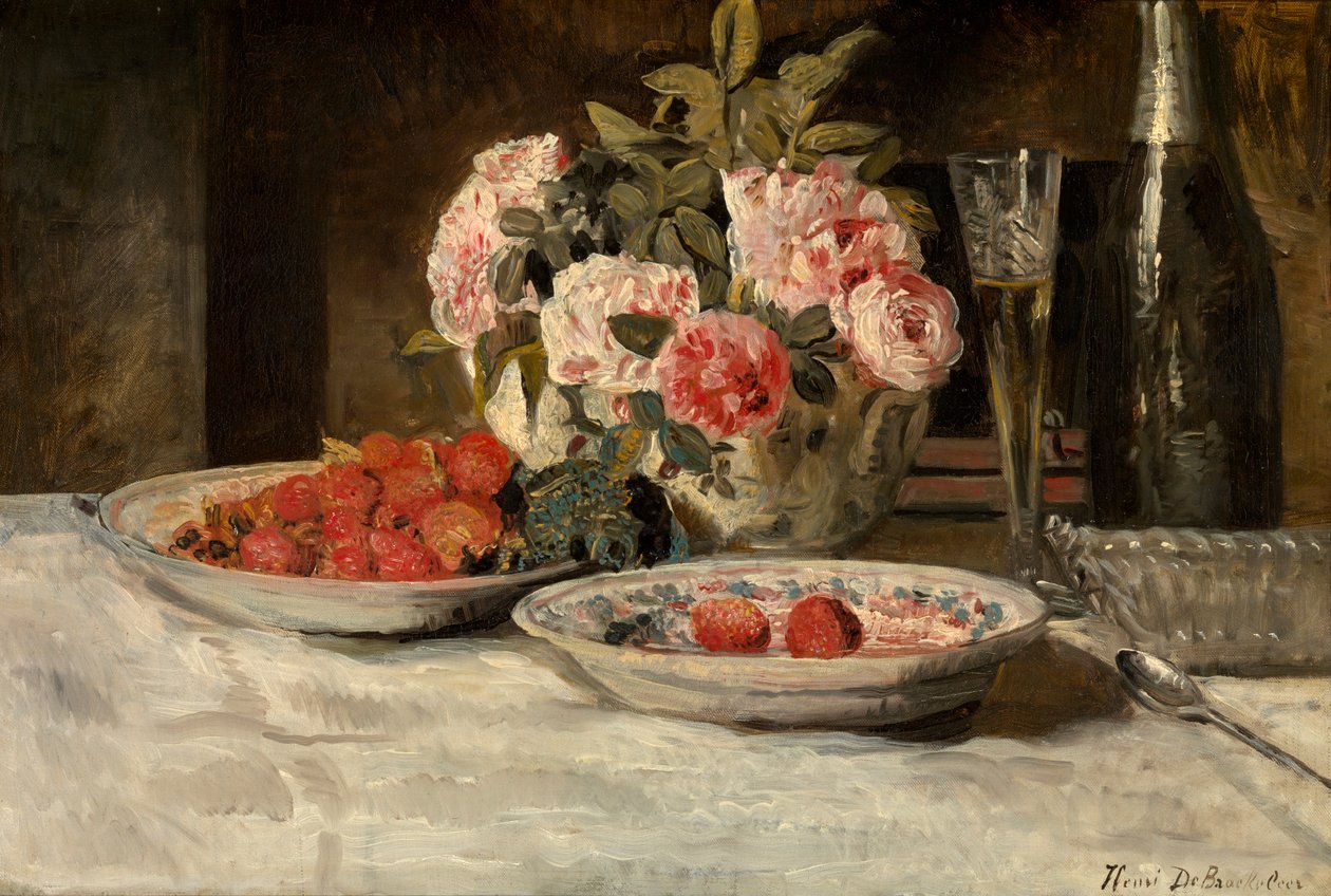 Erdbeeren mit Champagner von Henri de Braekeleer
