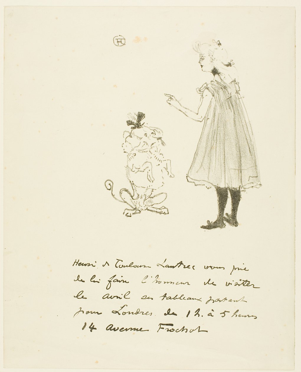 Einladung zu einer Ausstellung von Henri de Toulouse Lautrec
