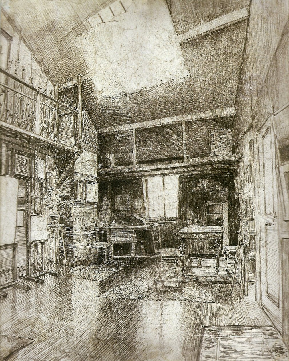 Das Atelier des Künstlers in Boitsfort von Henrique Alvim Correa