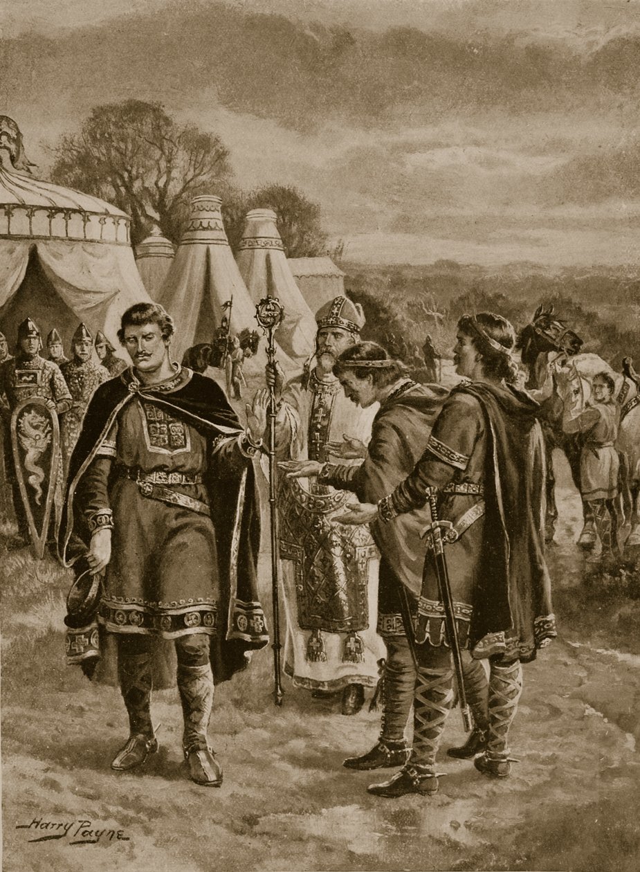 Wilhelm bot die Krone in Berkhampstead an, 1066, Illustration aus 
