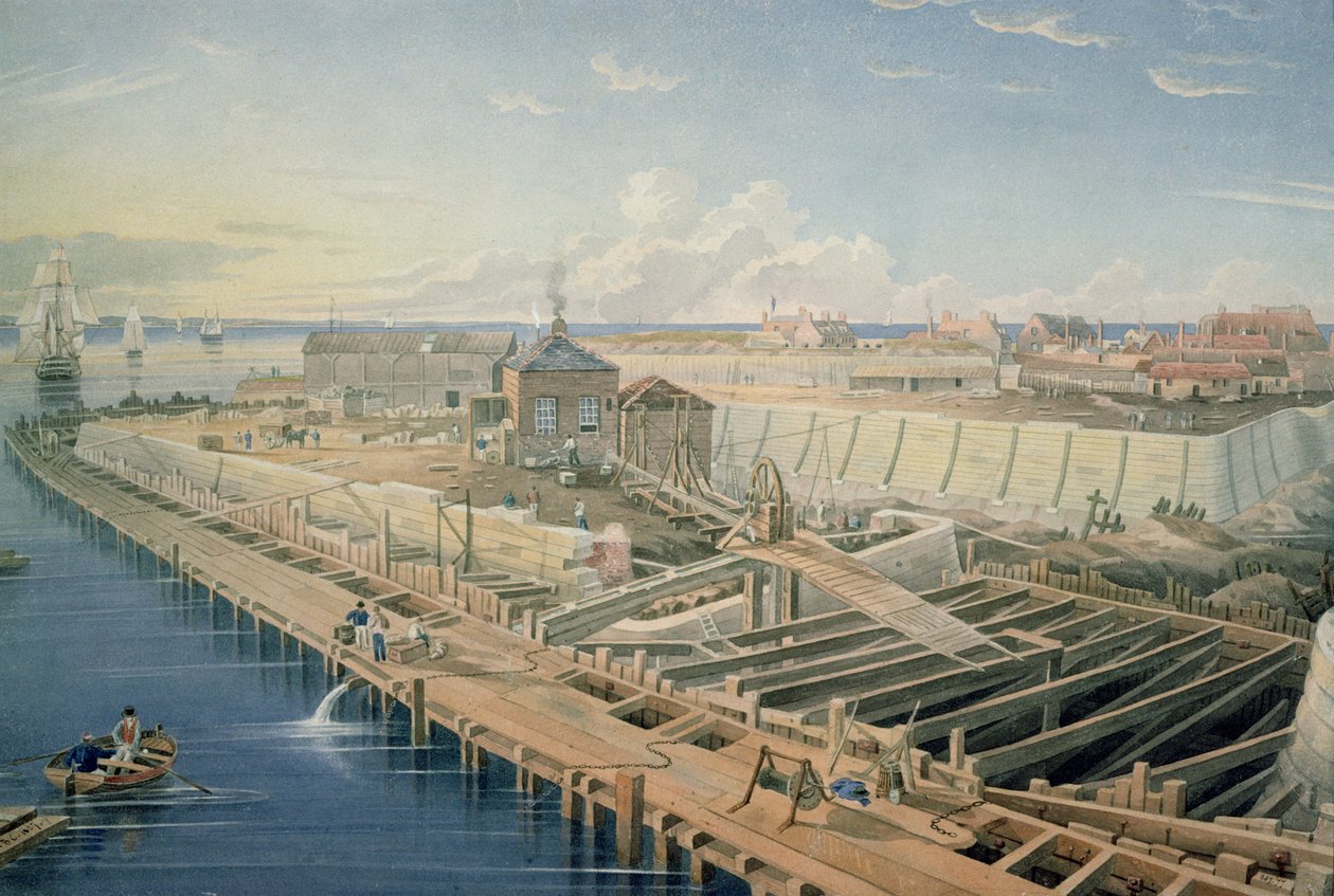 Bau von Docks von Henry Barlow Carter