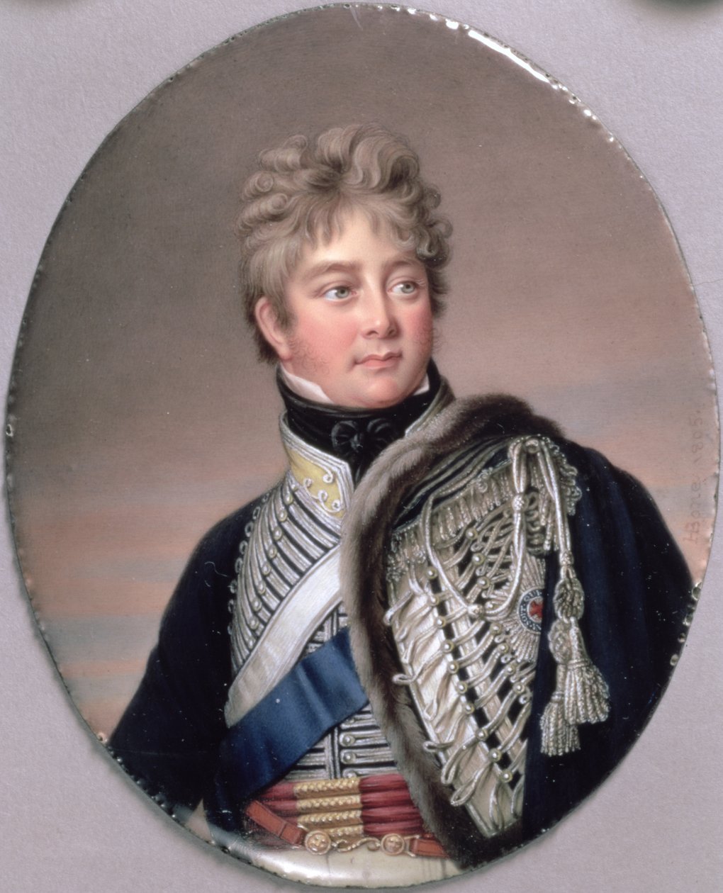 Porträtminiatur von Georg IV. (1762-1830) 1805 von Henry Pierce Bone
