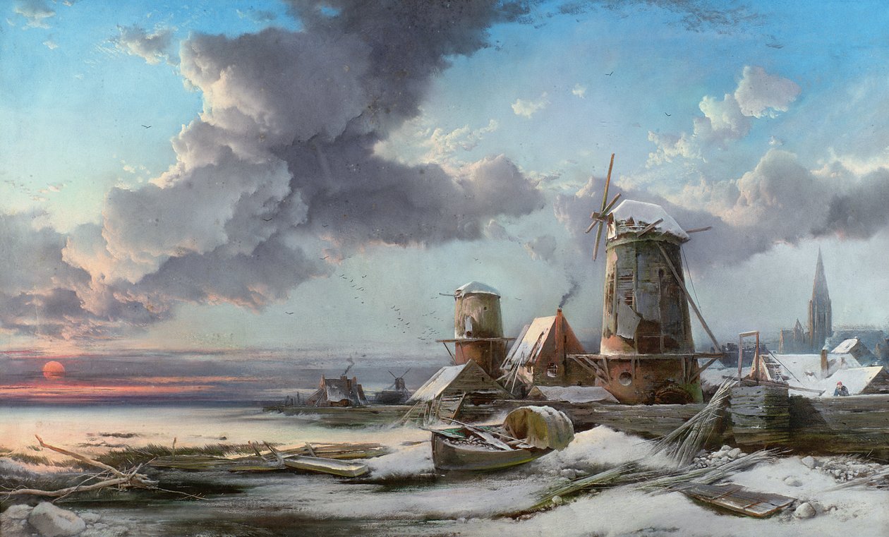 Frostiger Sonnenaufgang, Leiden von Henry Bright