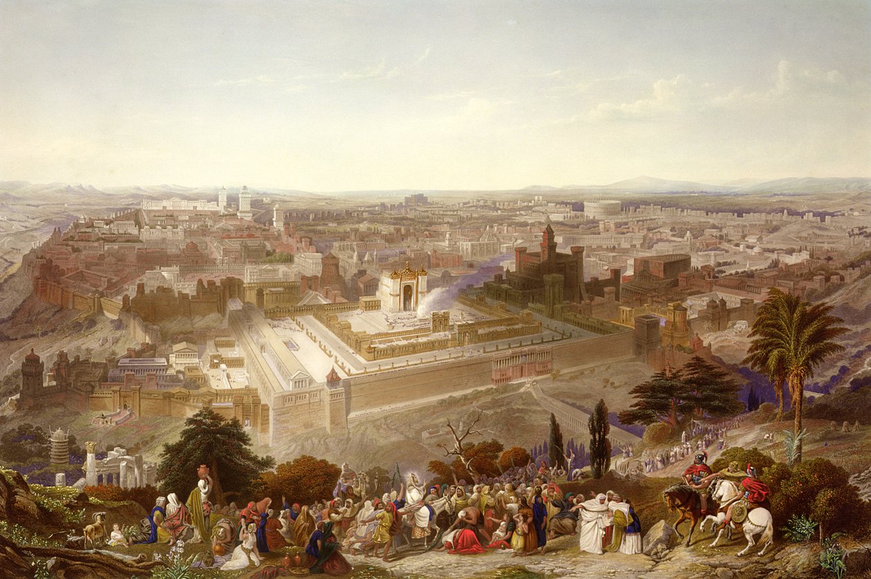 Jerusalem in ihrer Pracht, gestochen von Charles Mottram von Henry Courtney Selous