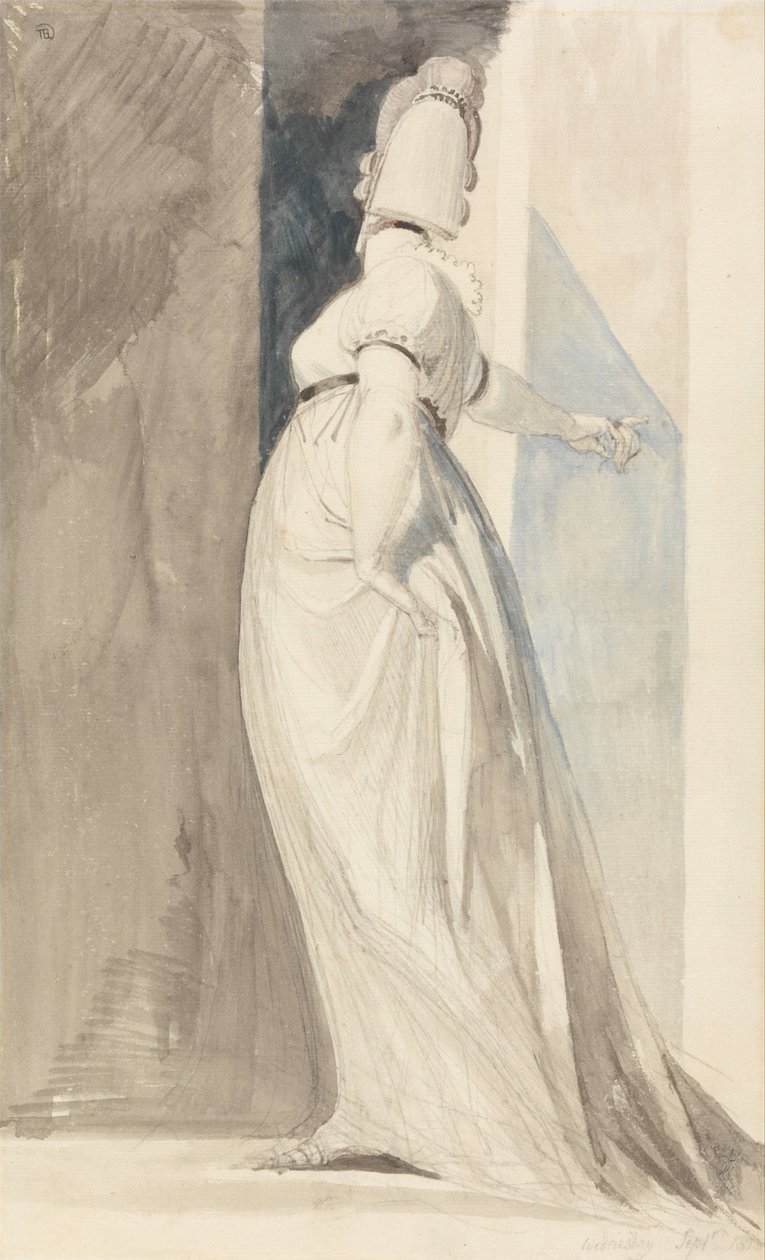 Rückansicht einer stehenden Frau, genannt Mrs. Fuseli von Johann Heinrich Füssli