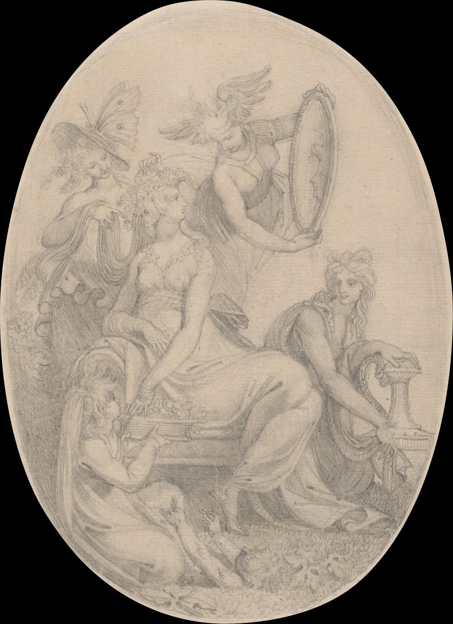 Zeichnung für das Frontispiz von Erasmus Darwins The Botanic Garden von Johann Heinrich Füssli