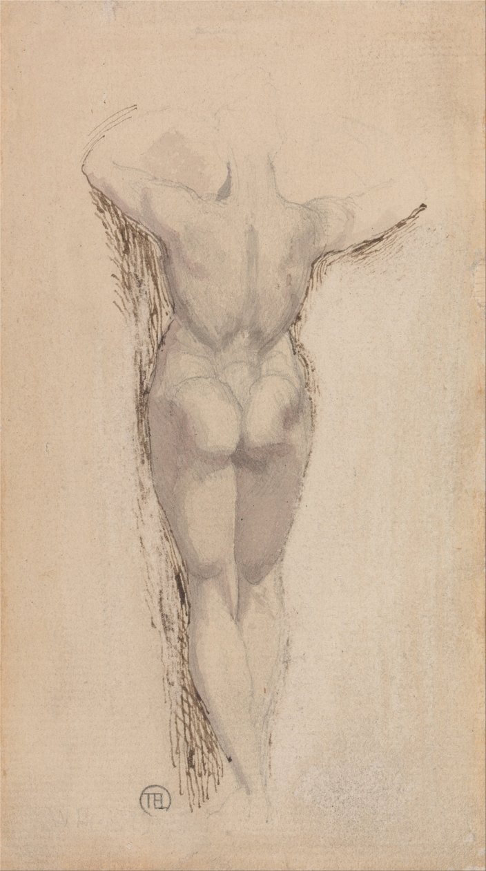 Studie eines weiblichen Aktes von hinten, stehend von Johann Heinrich Füssli