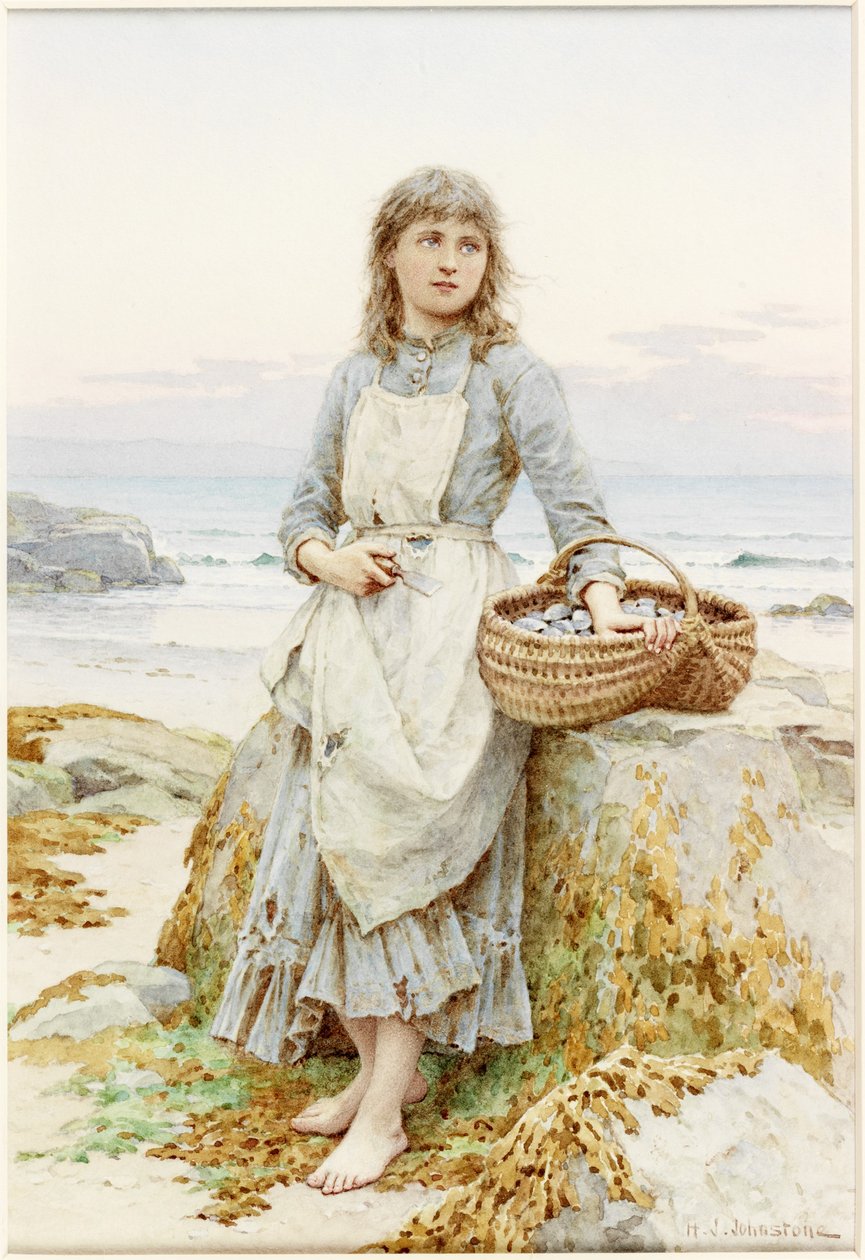 Die Muschelsammlerin von Henry James Johnstone