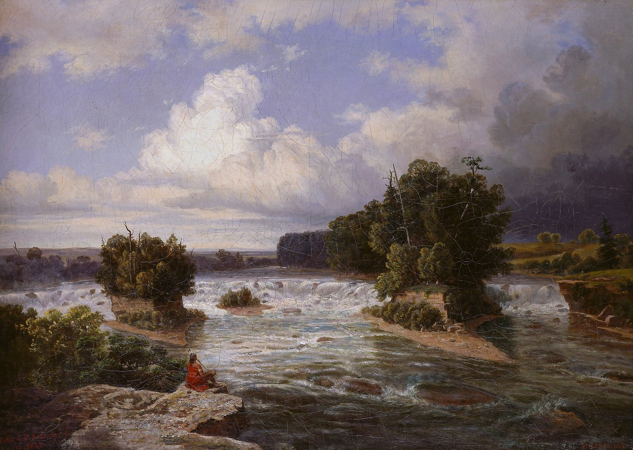 St. Anthony Falls, wie es 1848 erschien, 1855 von Henry Lewis