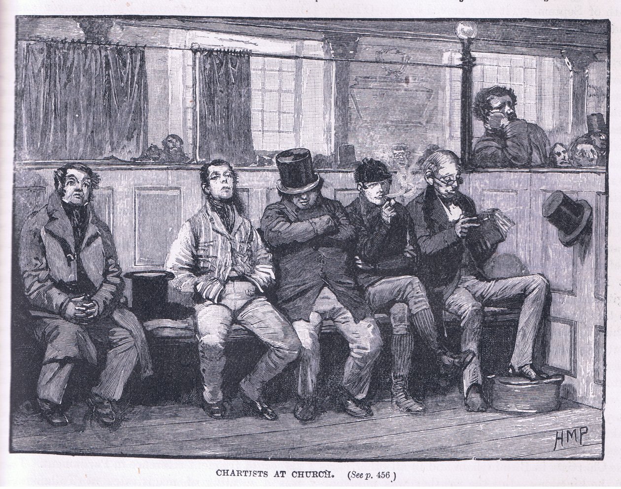 Chartisten in der Kirche, 1839 von Henry Marriott Paget