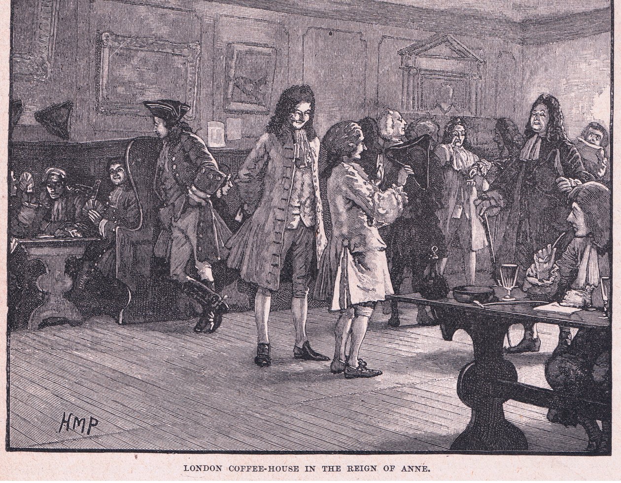 Londoner Kaffeehaus zur Zeit von Anne um 1710 von Henry Marriott Paget