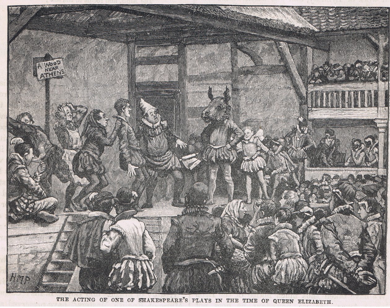 Aufführung eines Shakespeare-Stücks zur Zeit von Elisabeth I. von Henry Marriott Paget