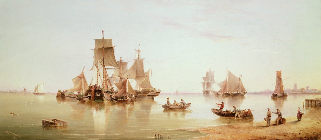 Schiffe in der Ruhe, 1873 von Henry Redmore